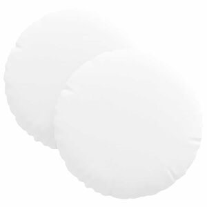 vidaXL Pol&scaron;t&aacute;ře na sedadla 2 ks Textil B&iacute;l&aacute; &Oslash;30 x 13 cm