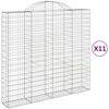 vidaXL Klenut&eacute; gabionov&eacute; ko&scaron;e 11ks 200x50x180/200cm pozinkovan&eacute; železo