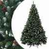 vidaXL Uměl&yacute; v&aacute;nočn&iacute; stromek s kloubovou konstrukc&iacute; 210 cm ocel