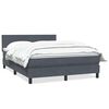 vidaXL Box spring postel s matrac&iacute; tmavě &scaron;ed&aacute; 160x210 cm samet