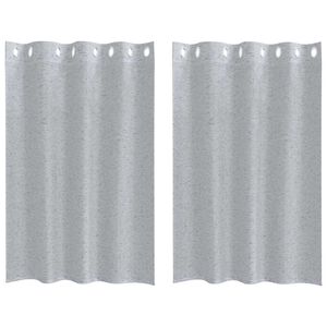 vidaXL Voile Z&aacute;clona 2 ks Tmavě &scaron;ed&aacute; 140 x 140 cm Polyester