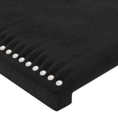 vidaXL Čelo postele typu ušák černé 103x23x78/88 cm samet