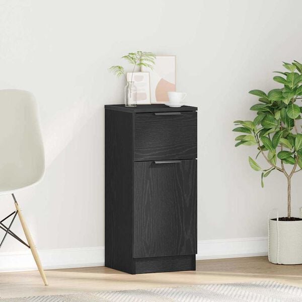 vidaXL Servírovací skříň Černý dub 30 x 30 x 70 cm kompozitní dřevo