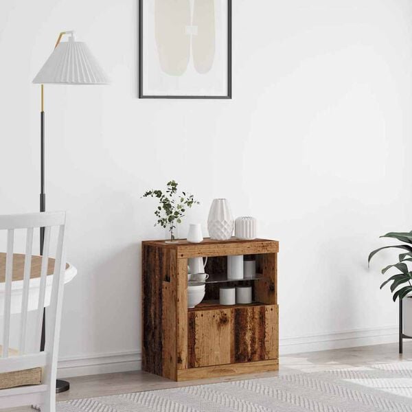 vidaXL LED komoda Hněd&aacute; 60,5 x 37 x 67 cm kompozitn&iacute; dřevo