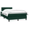 vidaXL Box spring postel s matrac&iacute; tmavě zelen&aacute; 120x210 cm samet