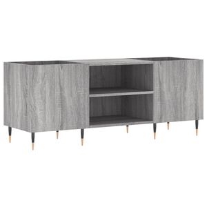 vidaXL Skř&iacute;ňka na LP desky &scaron;ed&aacute; sonoma 121x38x48 cm kompozitn&iacute; dřevo