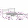 vidaXL R&aacute;m postele s čelo Hněd&aacute; 160 x 220 cm Masivn&iacute; borov&eacute; dřevo