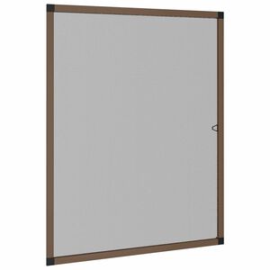 vidaXL S&iacute;tko na okna Hněd&aacute; 120 x 140 cm Hlin&iacute;k a sklolamin&aacute;t