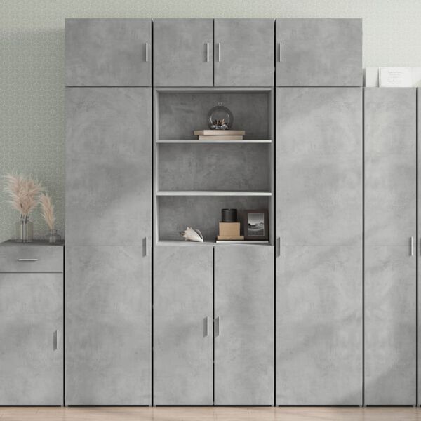 vidaXL Skř&iacute;ň highboard betonově &scaron;ed&aacute; 70x42,5x185 cm kompozitn&iacute; dřevo