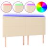 vidaXL Čelo postele s LED kr&eacute;mov&eacute; 180x5x118/128 cm textil