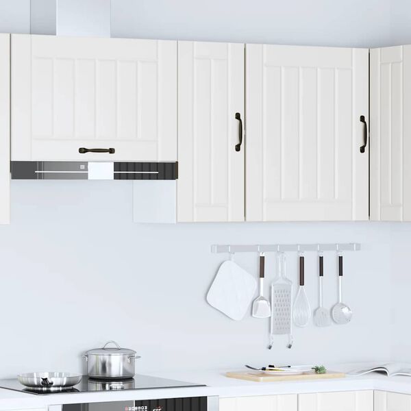 vidaXL Kuchyňsk&aacute; n&aacute;stěnn&aacute; skř&iacute;ňka "Lucca" b&iacute;l&yacute; kompozitn&iacute; dřevo