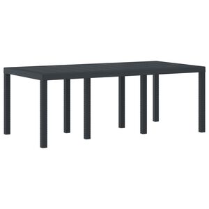 vidaXL Zahradn&iacute; stůl Antracit 200 x 100 x 73 cm polyratan