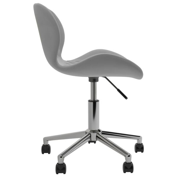 vidaXL Otočn&aacute; j&iacute;deln&iacute; židle světle &scaron;ed&aacute; samet