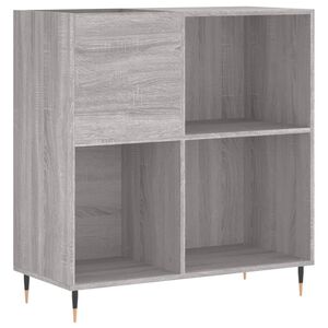 vidaXL Skř&iacute;ňka na LP desky &scaron;ed&aacute; sonoma 84,5x38x89 cm kompozitn&iacute; dřevo