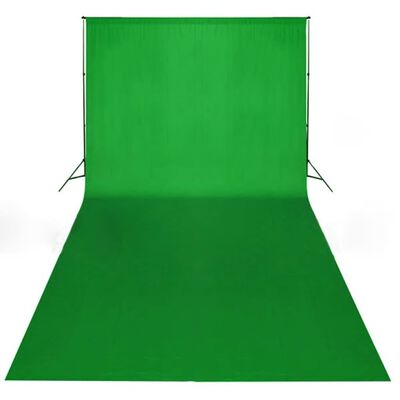 vidaXL Fotopozadí bavlněné zelené 600 x 300 cm klíčovací