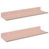 vidaXL Plovouc&iacute; police N&aacute;stěnn&yacute; 2 pcs Růžov&aacute; 30 x 9 x 2,5 cm Ocel