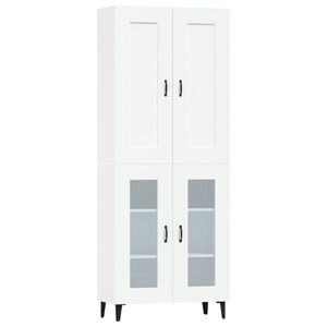 vidaXL Skř&iacute;ň highboard b&iacute;l&aacute; 69,5 x 34 x 180 cm kompozitn&iacute; dřevo