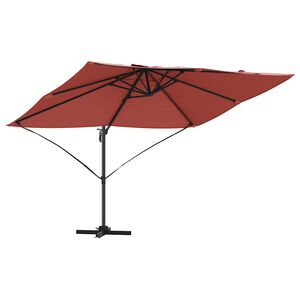 vidaXL Slunečn&iacute;k 351 x 250 x 260 cm Polyester a hlin&iacute;k Cihlov&aacute;