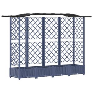 vidaXL Vyv&yacute;&scaron;en&yacute; z&aacute;hon s trel&aacute;ž&iacute; a střechou &Scaron;ed&yacute; 203,5 x 40 x 125 cm PP