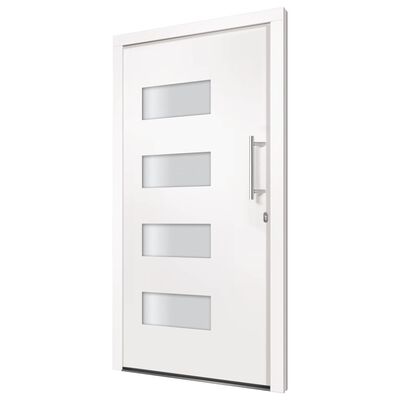 vidaXL Vchodové dveře hliník a PVC bílé 110 x 210 cm