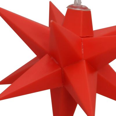 vidaXL Svítící vánoční hvězdy s LED 10 ks červené 10 cm