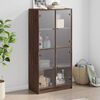 vidaXL Highboard s dv&iacute;řky hněd&yacute; dub 68 x 37 x 142 cm kompozitn&iacute; dřevo