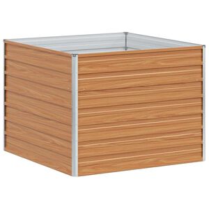 vidaXL Zahradn&iacute; vyv&yacute;&scaron;en&yacute; z&aacute;hon Světle hněd&aacute; 100 x 100 x 77 cm