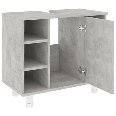 vidaXL Koupelnová skříňka betonově šedá 60 x 32 x 53,5 cm dřevotříska