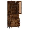 vidaXL Skř&iacute;ň highboard kouřov&yacute; dub 69,5 x 34 x 180 cm kompozitn&iacute; dřevo