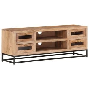 vidaXL TV stolek 110 x 30 x 40 cm masivn&iacute; ak&aacute;ciov&eacute; dřevo