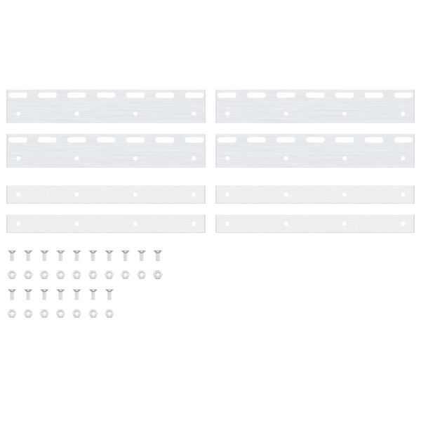 vidaXL Spojovací destičky 4 ks stříbrné 28 cm nerezová ocel