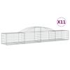 vidaXL Klenut&eacute; gabionov&eacute; ko&scaron;e 11 ks 300x50x40/60 cm pozinkovan&eacute; železo