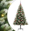 vidaXL Uměl&yacute; v&aacute;nočn&iacute; stromeček s uměl&yacute;m sněhem 150 LED Tepl&aacute; b&iacute;l&aacute;