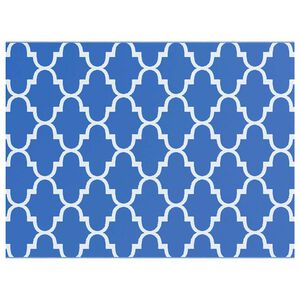 vidaXL Venkovní koberec Čtyřlístek ARAKIL Modrá a bílá 400 × 300 cm