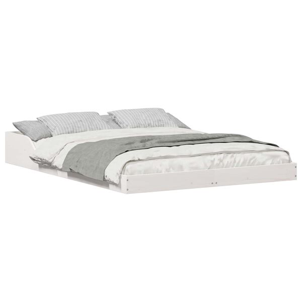 vidaXL Rám postele Bílá 120 x 200 cm Masivní borové dřevo