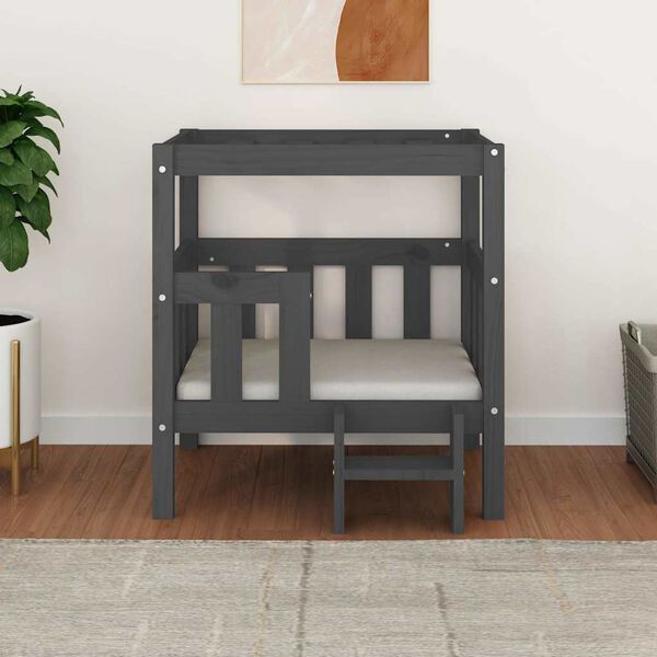 vidaXL Pel&iacute;&scaron;ek pro psy &scaron;ed&yacute; 65,5x50,5x70 cm masivn&iacute; borovice