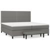 vidaXL Box spring postel s matrac&iacute; tmavě &scaron;ed&aacute; 200x200 cm textil