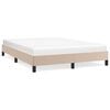 vidaXL R&aacute;m postele cappuccino 140x190 cm uměl&aacute; kůže