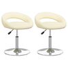 vidaXL Otočn&eacute; j&iacute;deln&iacute; židle 2 ks kr&eacute;mov&eacute; uměl&aacute; kůže