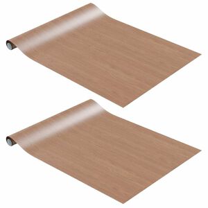 vidaXL Samolep&iacute;c&iacute; tapety na n&aacute;bytek 2 ks světl&yacute; dub 500 x 90 cm PVC