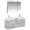 vidaXL Sada koupelnov&eacute;ho n&aacute;bytku 4 pcs Betonově &scaron;ed&aacute;