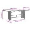 vidaXL Zahradní stůl se skleněnou deskou hnědý 190x80x75 cm polyratan