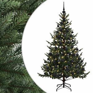 vidaXL Uměl&yacute; v&aacute;nočn&iacute; stromek s v&aacute;nočn&iacute;mi koulemi 180 cm 300 LED