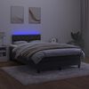vidaXL Box spring postel s matrac&iacute; a LED čern&aacute; 120x200 cm samet