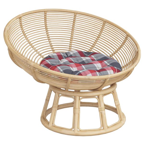 vidaXL Kulat&yacute; sed&aacute;k červen&yacute; k&aacute;rovan&yacute; &Oslash; 60 x 11 cm oxfordsk&aacute; tkanina