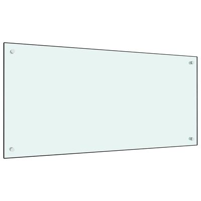 vidaXL Kuchyňský panel bílý 100 x 50 cm tvrzené sklo