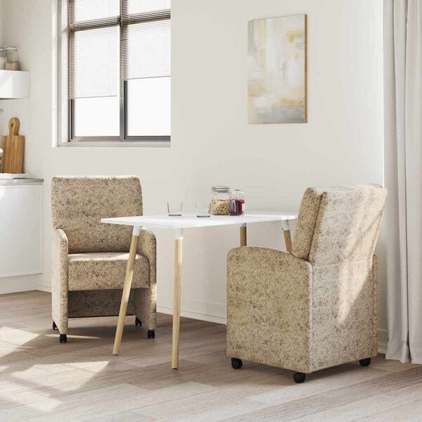 vidaXL J&iacute;deln&iacute; židle na kolečk&aacute;ch 2 pcs Světle &scaron;ed&aacute; 57 x 67 x 95 cm