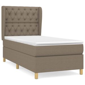 vidaXL Box spring postel s matrac&iacute; taupe 80x200 cm textil