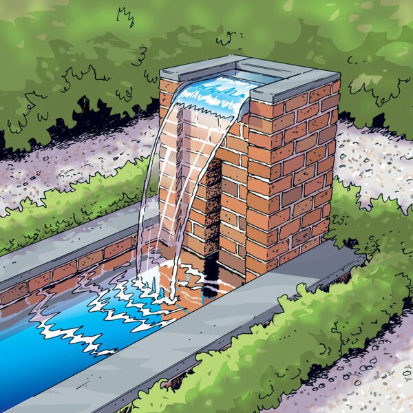 Ubbink Vodopád Nevada 30 cm s LED osvětlením nerezová ocel