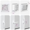 vidaXL Okno do sklepa "RISOR" 50x50 cm otev&iacute;ravě-sklopn&eacute; DIN prav&eacute; b&iacute;l&eacute;